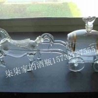 马拉车造型玻璃就手工吹制大酒桶工艺酒瓶异形玻璃醒酒器