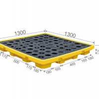 华康四桶防渗漏塑料托盘 网格田字塑料托盘