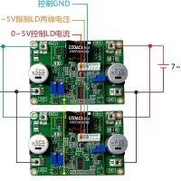 0~15A~50V输出0~50V供电LD铝基板恒流源驱动模块